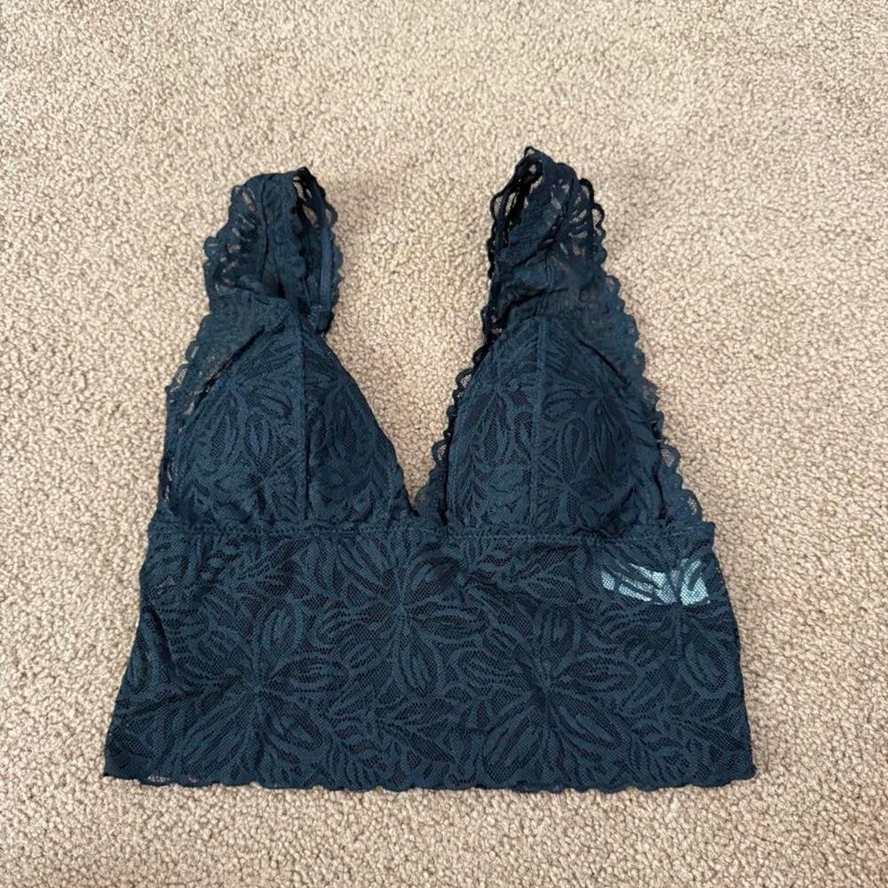 Aerie Women's Black and Blue Bra